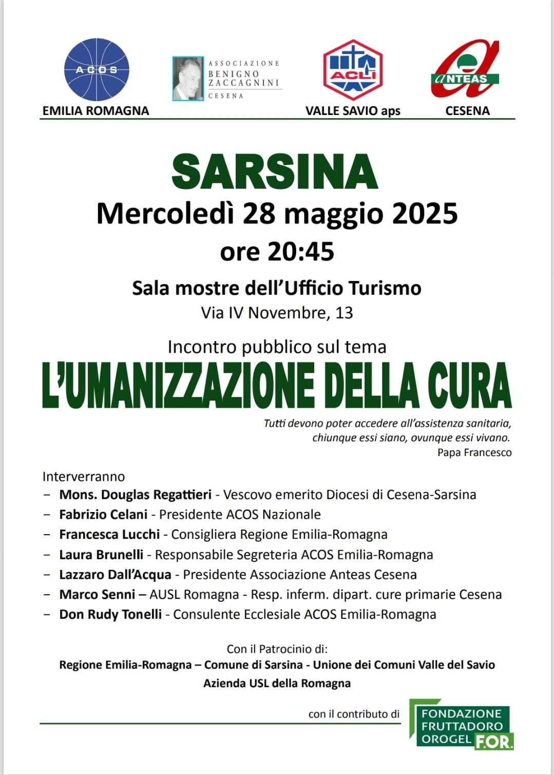 Anteas Cesena - incontro a Sarsina